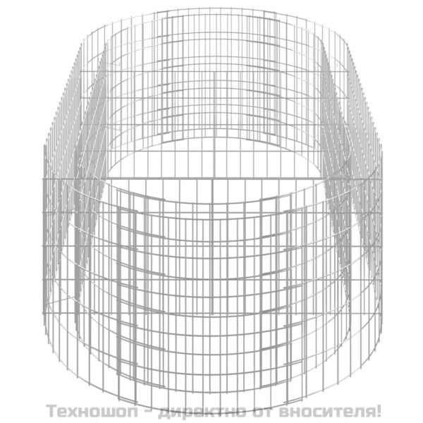 Габион повдигната леха, поцинковано желязо, 200x100x50 cм