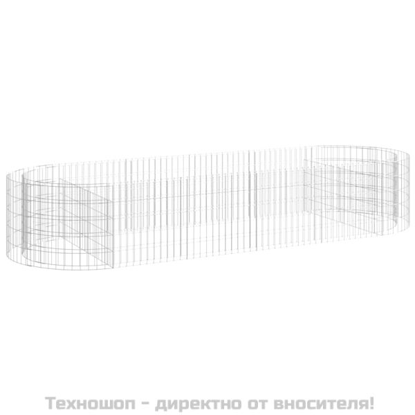 Габион повдигната леха, поцинковано желязо, 300x100x50 cм