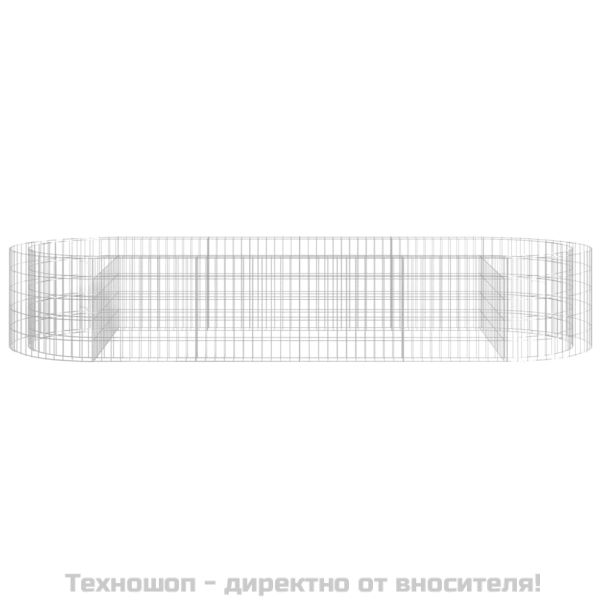 Габион повдигната леха, поцинковано желязо, 300x100x50 cм