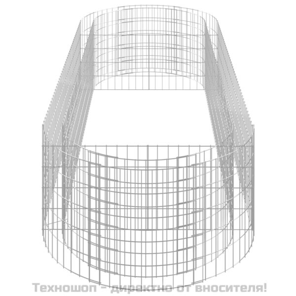 Габион повдигната леха, поцинковано желязо, 300x100x50 cм
