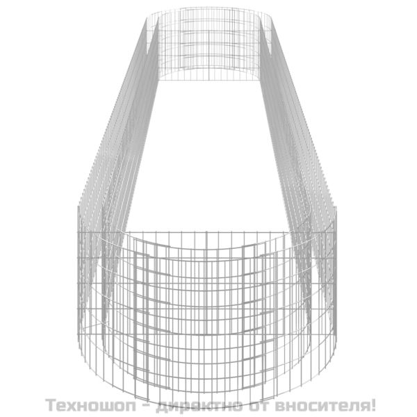 Габион повдигната леха, поцинковано желязо, 500x100x50 cм