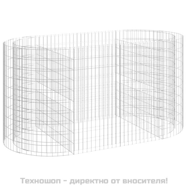 Габион повдигната леха, поцинковано желязо, 200x100x100 cм