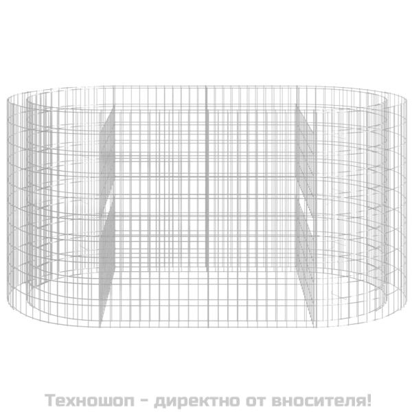 Габион повдигната леха, поцинковано желязо, 200x100x100 cм