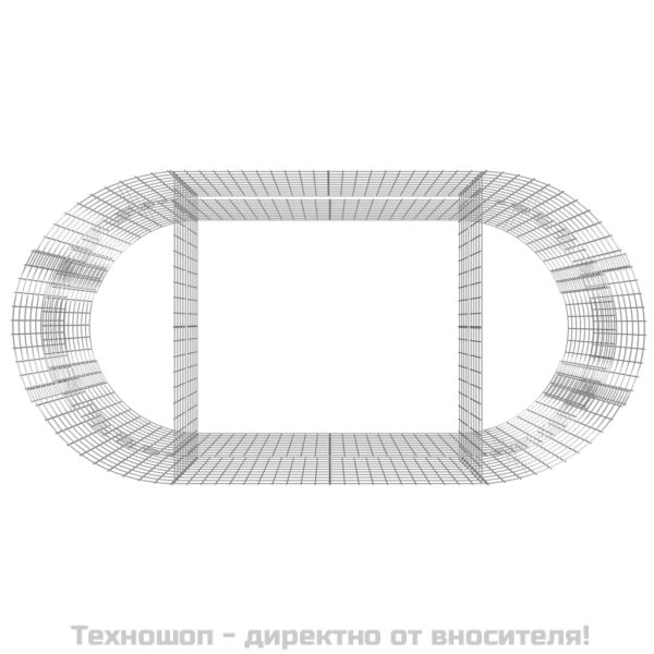 Габион повдигната леха, поцинковано желязо, 200x100x100 cм