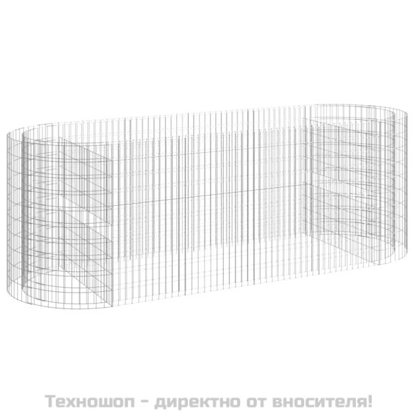 Габион повдигната леха, поцинковано желязо, 300x100x100 cм