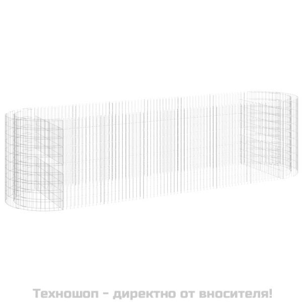 Габион повдигната леха, поцинковано желязо, 400x100x100 cм