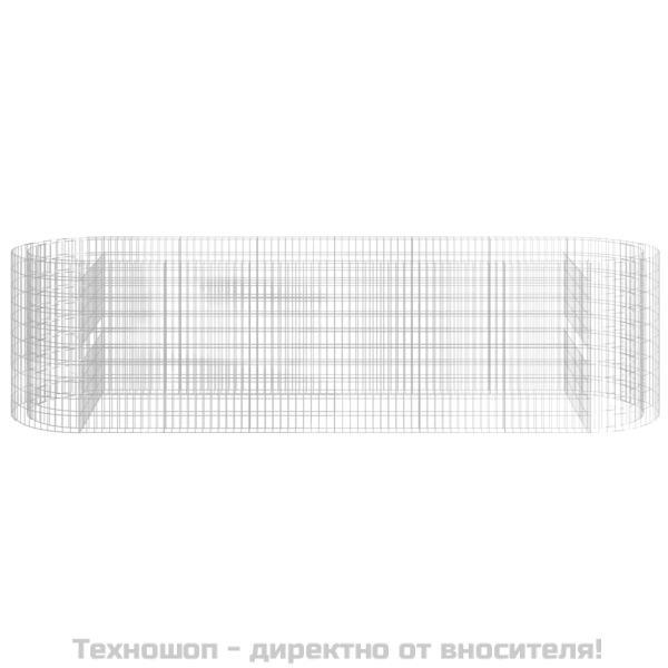 Габион повдигната леха, поцинковано желязо, 400x100x100 cм