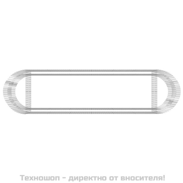 Габион повдигната леха, поцинковано желязо, 400x100x100 cм