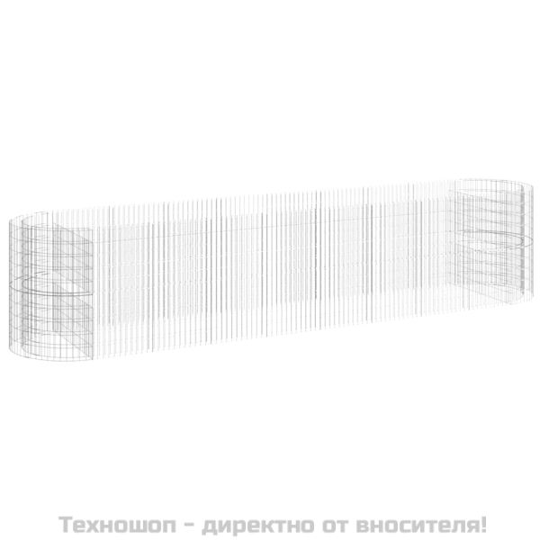 Габион повдигната леха, поцинковано желязо, 500x100x100 cм