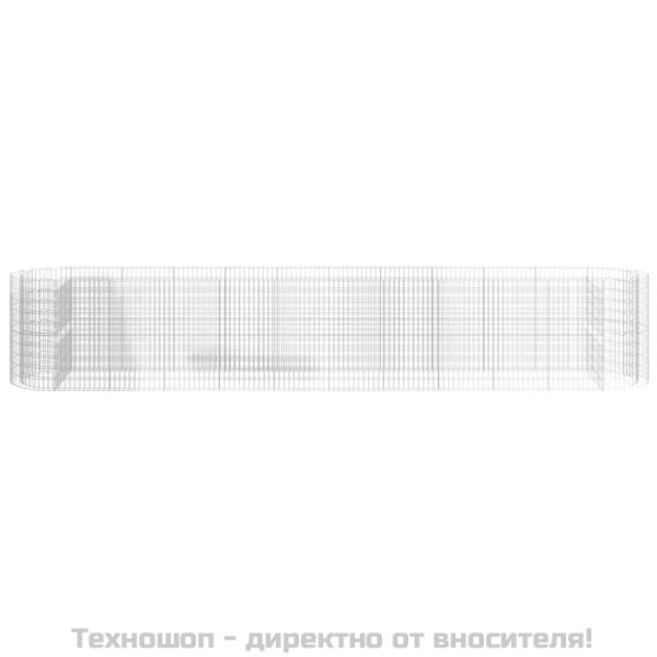 Габион повдигната леха, поцинковано желязо, 600x100x100 cм