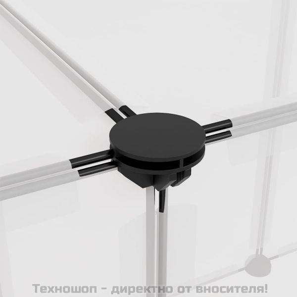 Клетка за малки животни прозрачна 143x107x93 см PP и стомана