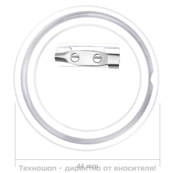 Комплект бутонни значки със закопчалки 100 бр акрил 44 мм