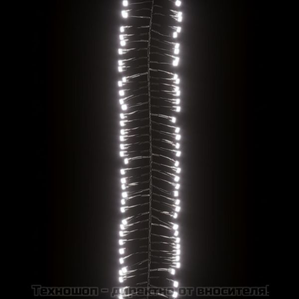 LED клъстърен стринг с 2000 LED студено бяло 17 м PVC