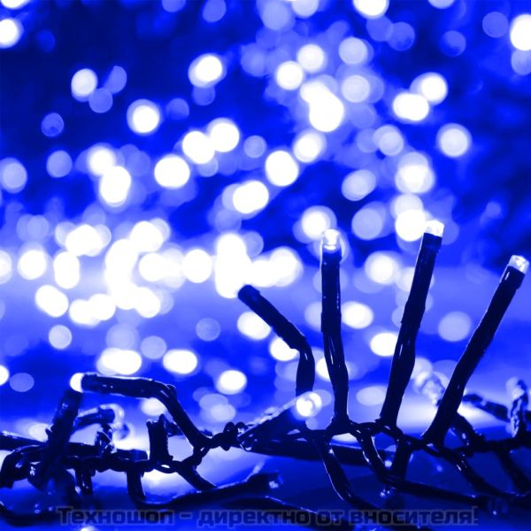 LED клъстърен стринг с 3000 LED синьо 23 м PVC