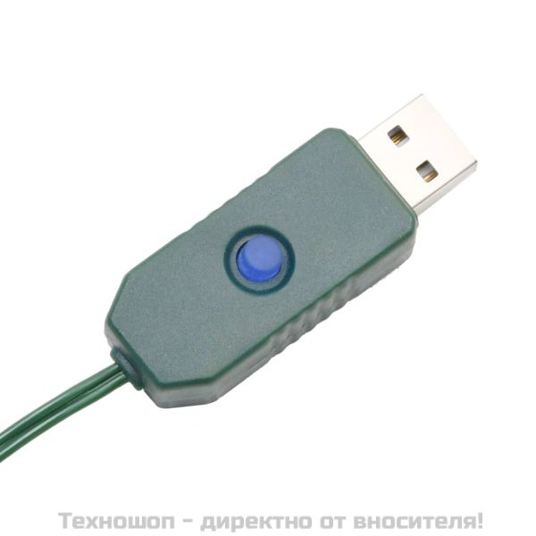 Коледна елха на флагщок, топло бяло, 108 LED, 180 см