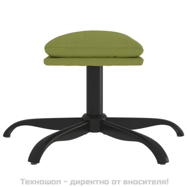 Табуретка, светлозелена, 60x60x36 см, кадифе