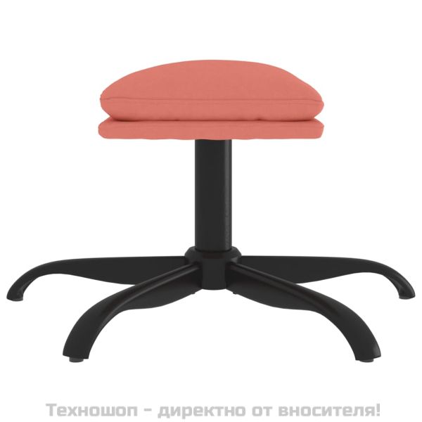 Табуретка, розова, 60x60x36 см, кадифе