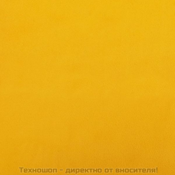 Табуретка, горчица жълта, 60x60x36 см, кадифе