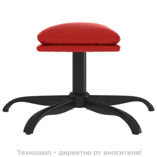 Табуретка, виненочервена, 60x60x36 см, изкуствена кожа