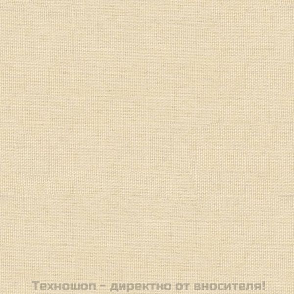 Табуретка, кремава, 60x60x36 см, текстил и изкуствена кожа