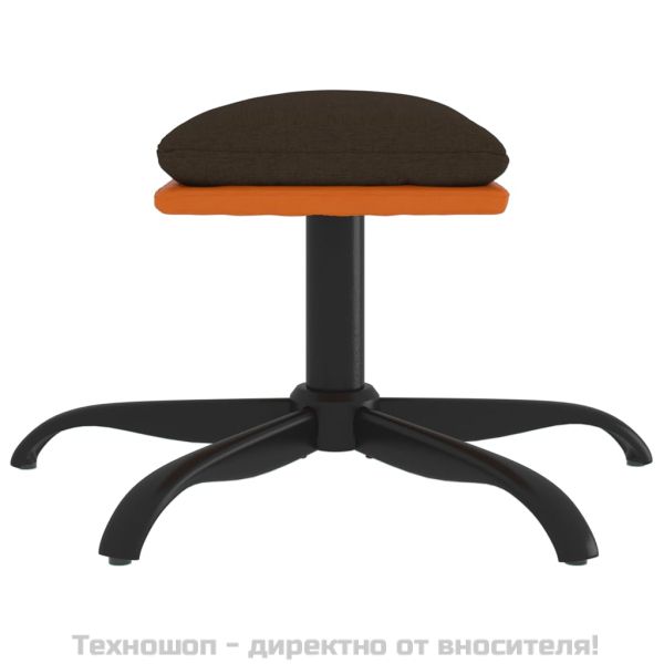 Табуретка, кафява, 60x60x36 см, текстил и изкуствена кожа