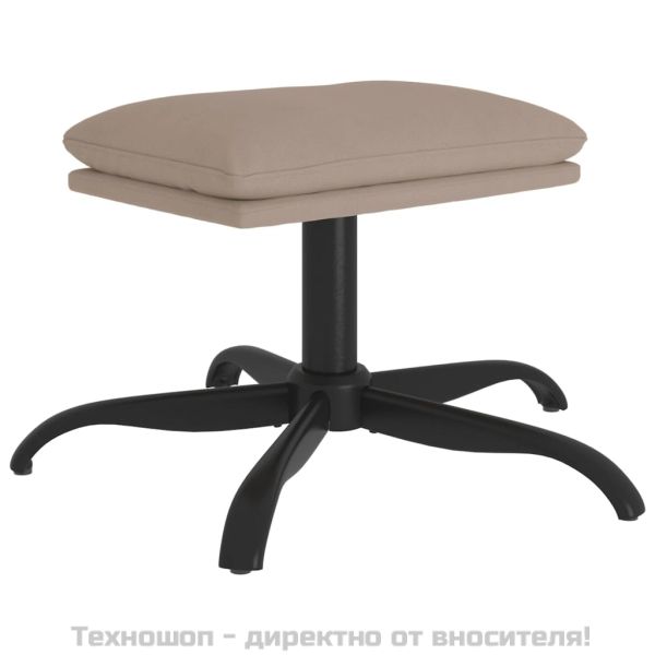 Табуретка, светлосива, 60x60x36 см, плат микрофибър