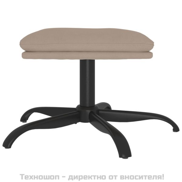 Табуретка, светлосива, 60x60x36 см, плат микрофибър