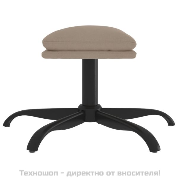 Табуретка, светлосива, 60x60x36 см, плат микрофибър