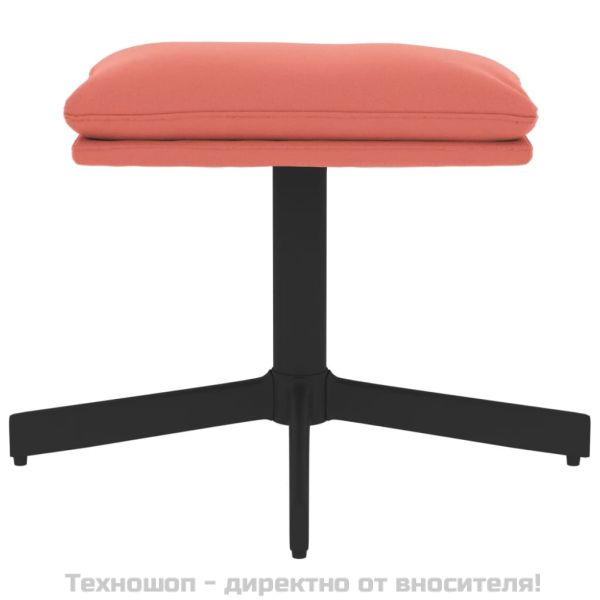 Табуретка, розова, 60x60x36 см, кадифе