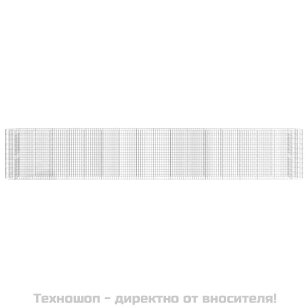 Габион повдигната леха, поцинковано желязо, 610x50x100 cм