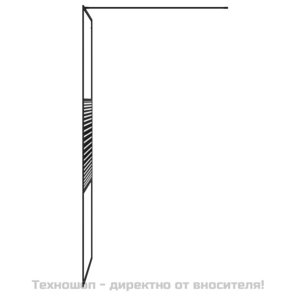 Параван за баня черен 80x195 см прозрачно ESG стъкло