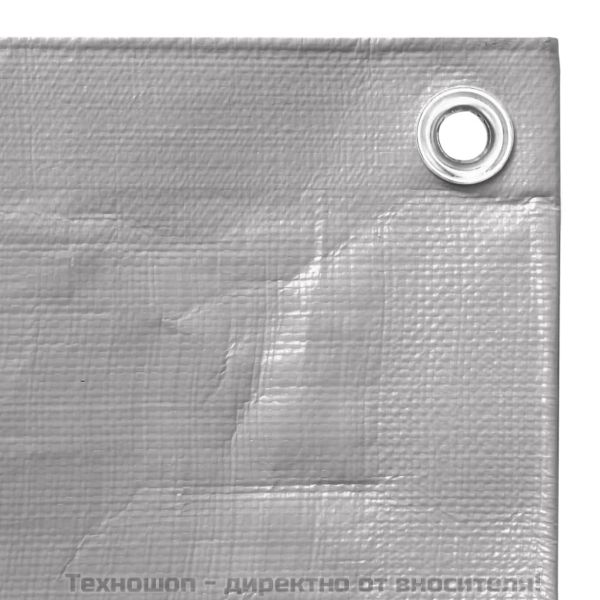 Брезент, 260 г/м², 4x6 м, сив, HDPE