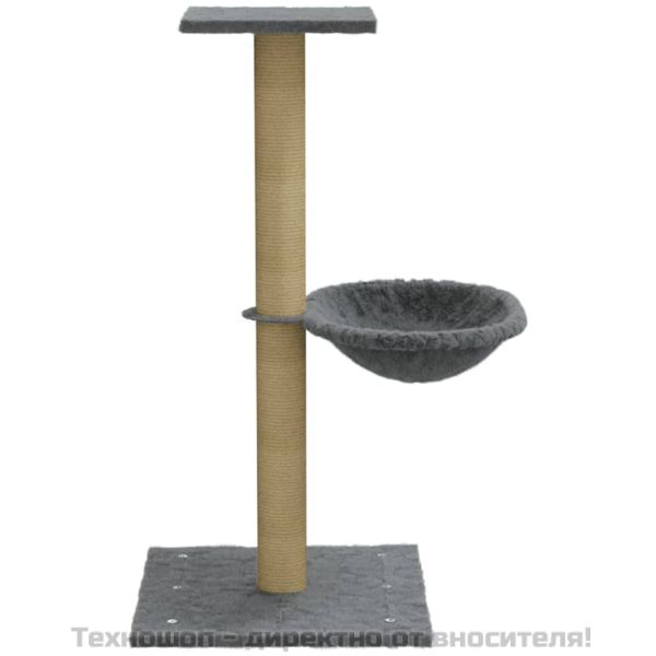 Котешко дърво със сизален стълб, светлосиво, 74 см