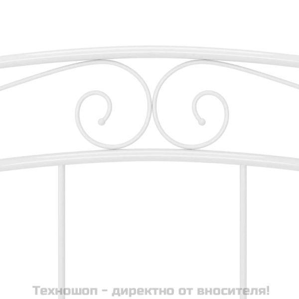 Рамка за легло, бяла, метал, 160x200 см