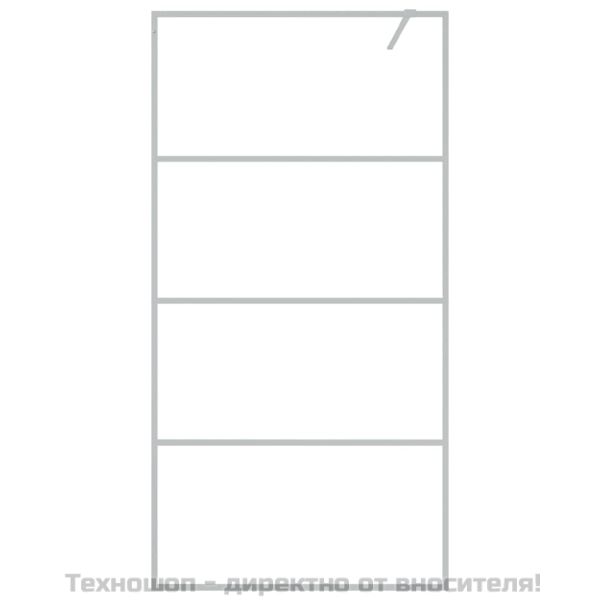 Параван за баня сребрист 100x195 см прозрачно ESG стъкло