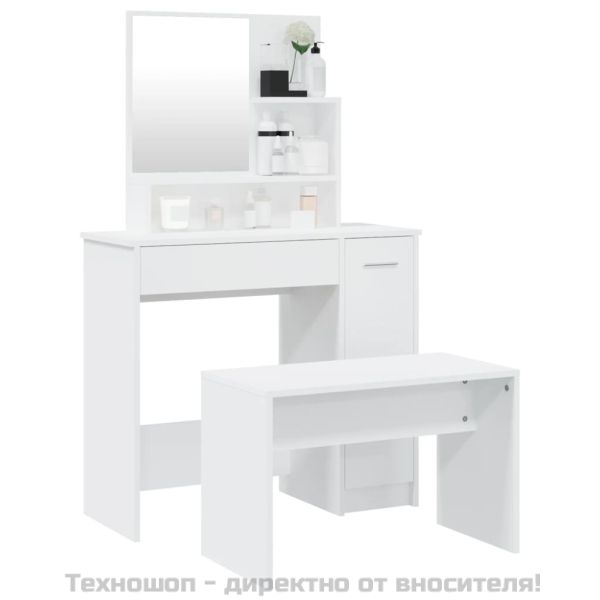 Комплект тоалетка, бяла, 86,5x35x136 см