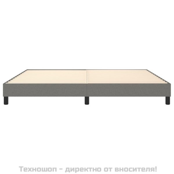 Рамка за легло с пружини, тъмносива, 200x200 см, плат