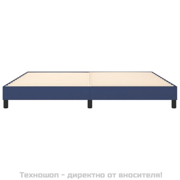 Рамка за легло с пружини, синя, 200x200 см, плат
