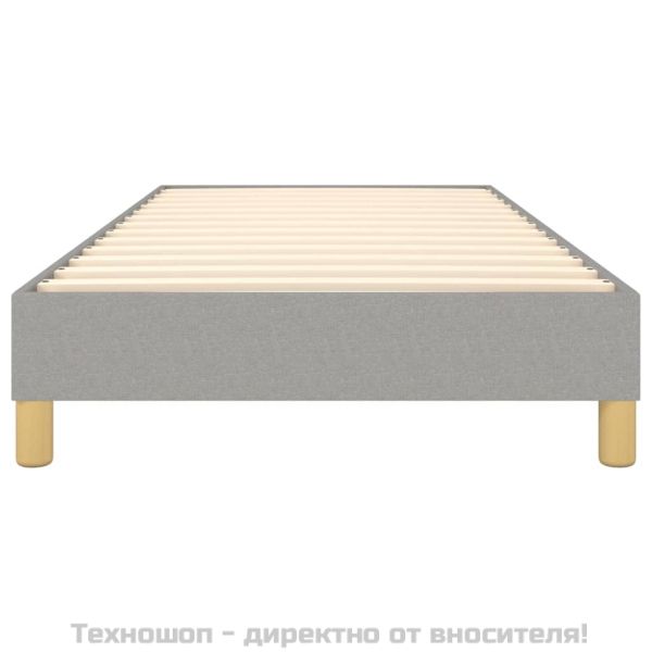 Рамка за легло с пружини, светлосива, 80x200 см, плат