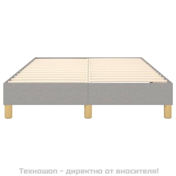 Рамка за легло с пружини, светлосива, 120x200 см, плат
