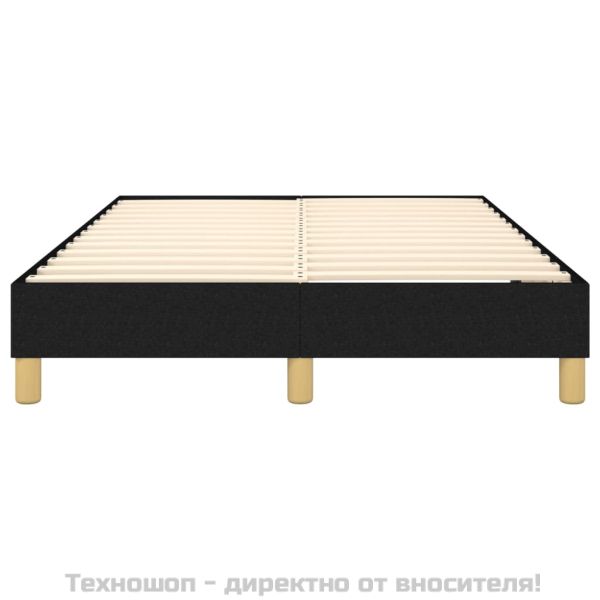 Рамка за легло с пружини, черна, 120x200 см, плат