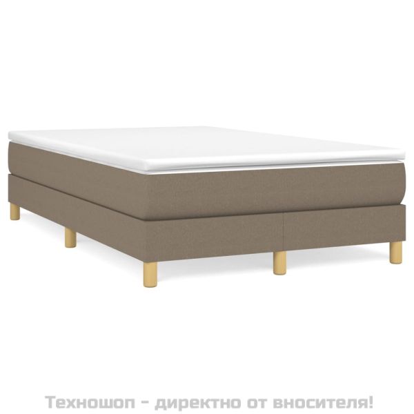 Рамка за легло с пружини, таупе, 120x200 см, плат