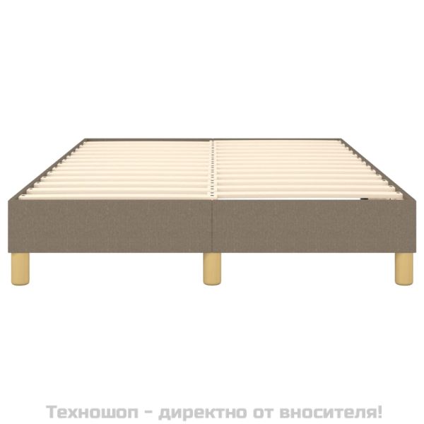 Рамка за легло с пружини, таупе, 120x200 см, плат