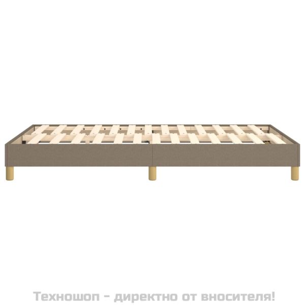 Рамка за легло с пружини, таупе, 120x200 см, плат