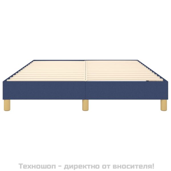 Рамка за легло с пружини, синя, 140x200 см, плат