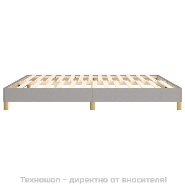 Рамка за легло с пружини, светлосива, 160x200 см, плат