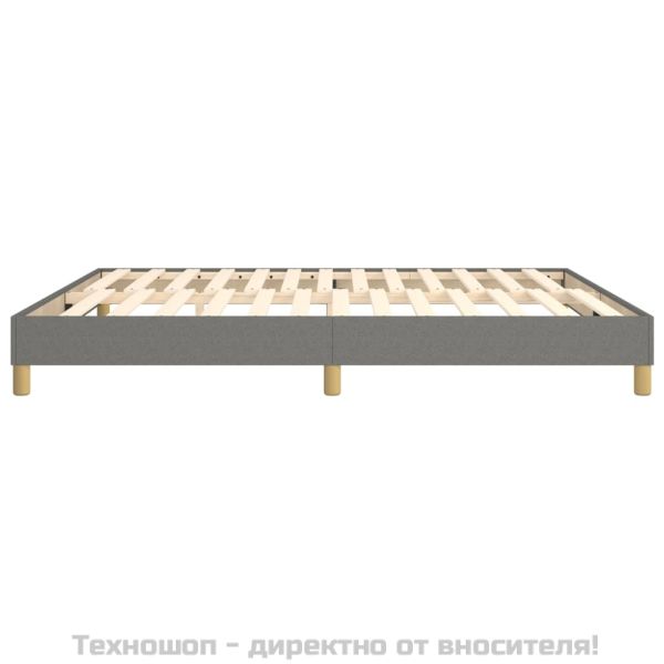 Рамка за легло с пружини, тъмносива, 160x200 см, плат