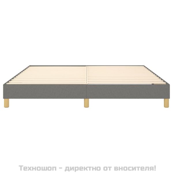Рамка за легло с пружини, тъмносива, 180x200 см, плат