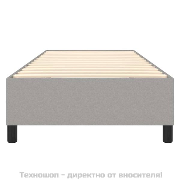 Рамка за легло с пружини, светлосива, 80x200 см, плат