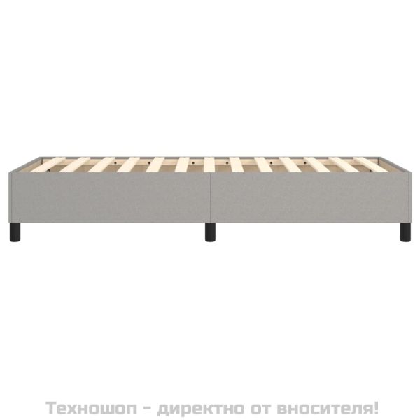 Рамка за легло с пружини, светлосива, 80x200 см, плат